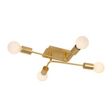 Lucide LESTER - Deckenleuchte - 4xE27 - Matt Gold / Messing Lucide LESTER - Deckenleuchte - 4xE27 - Matt Gold / Messing