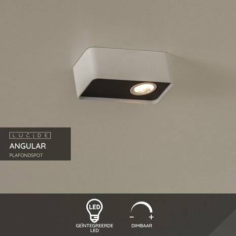 Lucide Premium ANGULAR - Deckenstrahler - LED Dimb. - 1x6W 2700K - Weiß Lucide Premium ANGULAR - Deckenstrahler - LED Dimb. - 1x6W 2700K - Weiß