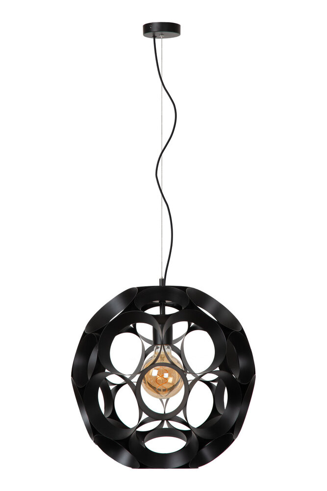 Lucide HANNELORE - Hängeleuchte - Ø 40 cm - 1xE27 - Schwarz Lucide HANNELORE - Hängeleuchte - Ø 40 cm - 1xE27 - Schwarz