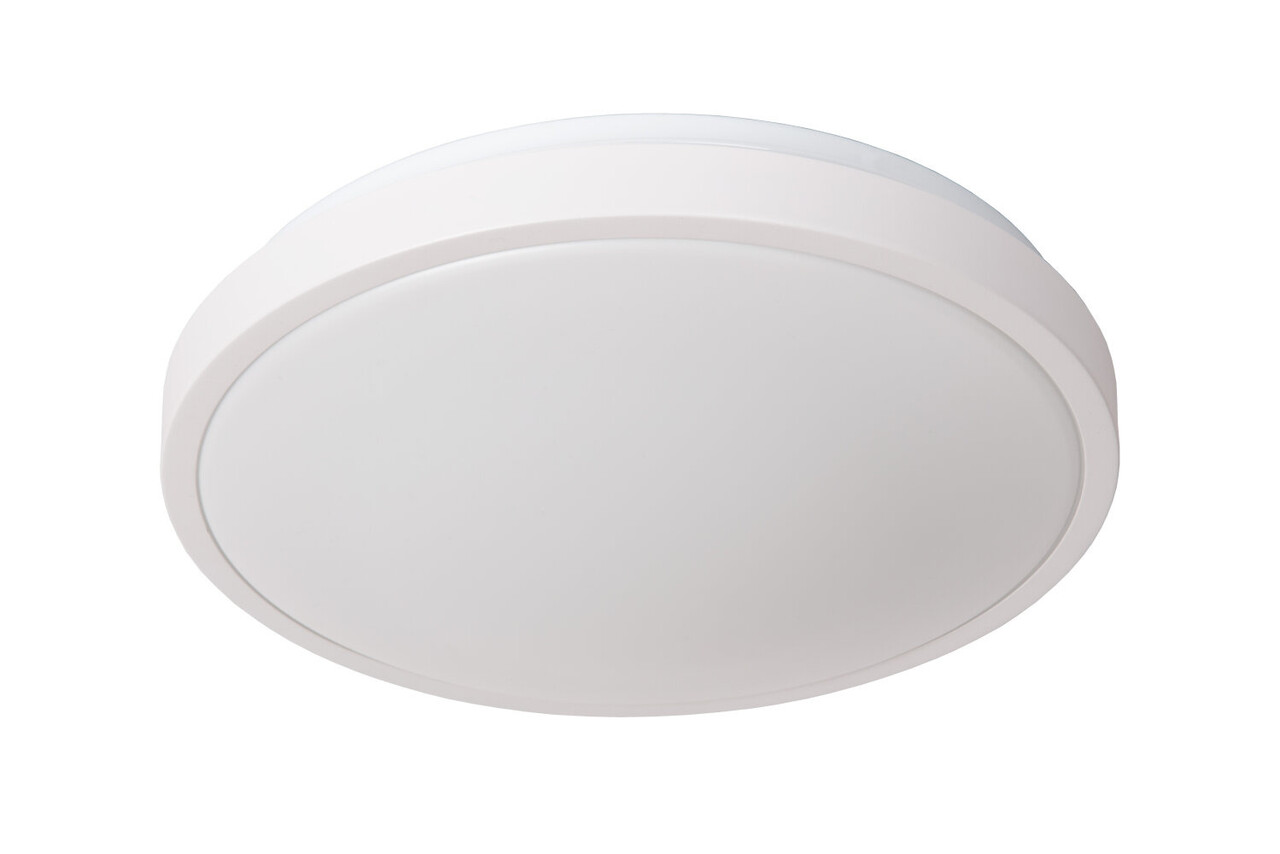 Lucide DASHER - Deckenleuchte Bad - Ø 34,8 cm - LED - 1x18W 2700K - IP44 - Bewegungs- & Tag/Nachtsensor - Weiß Lucide DASHER - Deckenleuchte Bad - Ø 34,8 cm - LED - 1x18W 2700K - IP44 - Bewegungs- & Tag/Nachtsensor - Weiß