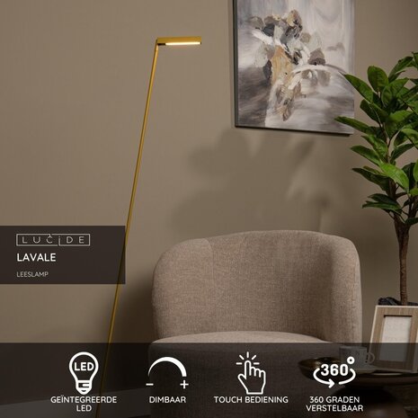 Lucide LAVALE - Leselampe - LED Dimb. - 1x3W 2700K - Ockergelb Lucide LAVALE - Leselampe - LED Dimb. - 1x3W 2700K - Ockergelb