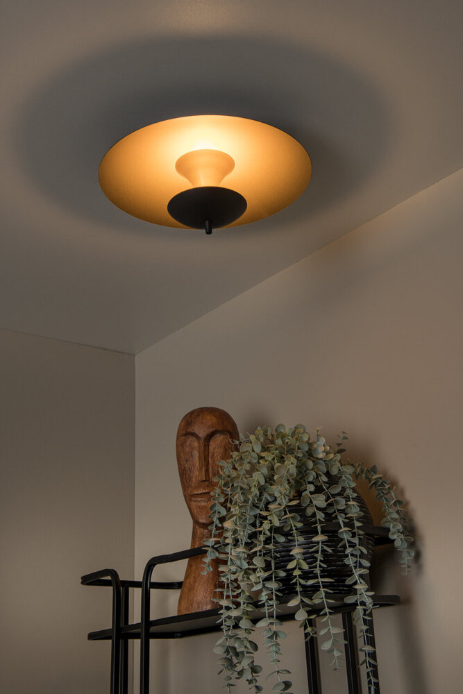 Lucide VULCAN - Deckenleuchte - Ø 35 cm - LED Dimb. - 1x9W 3000K - Schwarz Lucide VULCAN - Deckenleuchte - Ø 35 cm - LED Dimb. - 1x9W 3000K - Schwarz