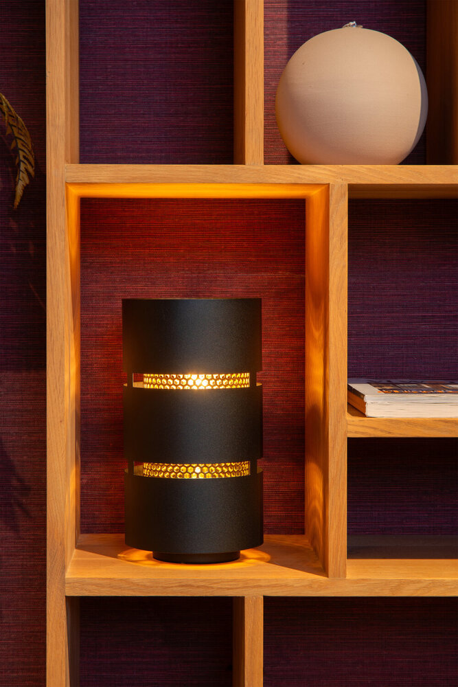 Lucide ROSAS - Tischleuchte - Ø 16 cm - 1xE27 - Schwarz Lucide ROSAS - Tischleuchte - Ø 16 cm - 1xE27 - Schwarz