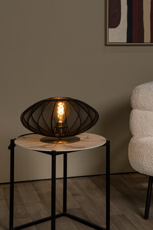 Lucide CORINA - Tischleuchte - Ø 40 cm - 1xE27 - Schwarz Lucide CORINA - Tischleuchte - Ø 40 cm - 1xE27 - Schwarz