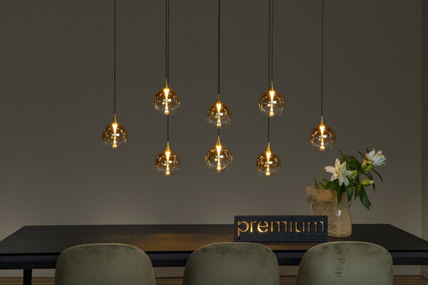 Lucide Premium GISELA - Hängeleuchte - LED Dimb. - 8x3,9W 2700K - Bernstein Lucide Premium GISELA - Hängeleuchte - LED Dimb. - 8x3,9W 2700K - Bernstein