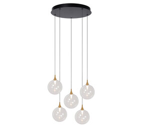 Lucide Premium GISELA - Hängeleuchte - Ø 48 cm - LED Dimb. - 5x3,8W 2700K - Transparent Lucide Premium GISELA - Hängeleuchte - Ø 48 cm - LED Dimb. - 5x3,8W 2700K - Transparent