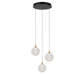 Lucide Premium GISELA - Hängeleuchte - Ø 36 cm - LED Dimb. - 3x4,3W 2700K - Transparent Lucide Premium GISELA - Hängeleuchte - Ø 36 cm - LED Dimb. - 3x4,3W 2700K - Transparent