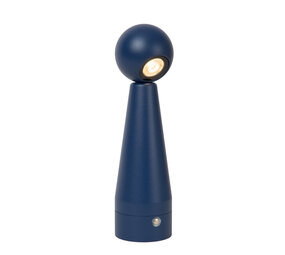 Lucide IPSOS - Wiederaufladbare Tischleuchte - Batterie/Batterie - LED Dimmen bis warm - 1x3W 3000K/3200K - Blau Lucide IPSOS - Wiederaufladbare Tischleuchte - Batterie/Batterie - LED Dimmen bis warm - 1x3W 3000K/3200K - Blau
