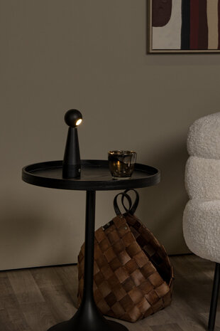 Lucide IPSOS - Wiederaufladbare Tischleuchte - Batterie/Batterie - LED Dimmen bis warm - 1x3W 3000K/3200K - Schwarz