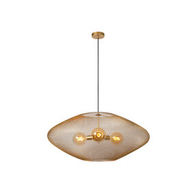 Lucide MESH - Hängeleuchte - Ø 85 cm - 3xE27 - Matt Gold / Messing Lucide MESH - Hängeleuchte - Ø 85 cm - 3xE27 - Matt Gold / Messing