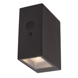 Lucide BOLTON - Wandleuchte - Solar - LED Dimb. - 1x1W 2850K/3150K - IP54 - Tag/Nacht-Sensor - Schwarz