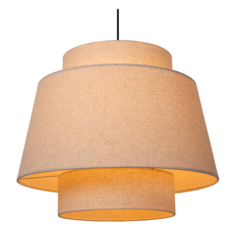 Lucide TRIBUTE - Hängeleuchte - Ø 60 cm - 1xE27 - Beige Lucide TRIBUTE - Hängeleuchte - Ø 60 cm - 1xE27 - Beige