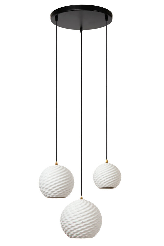 Lucide BINA - Hängeleuchte - Ø 40 cm - 3xE27 - Weiß Lucide BINA - Hängeleuchte - Ø 40 cm - 3xE27 - Weiß