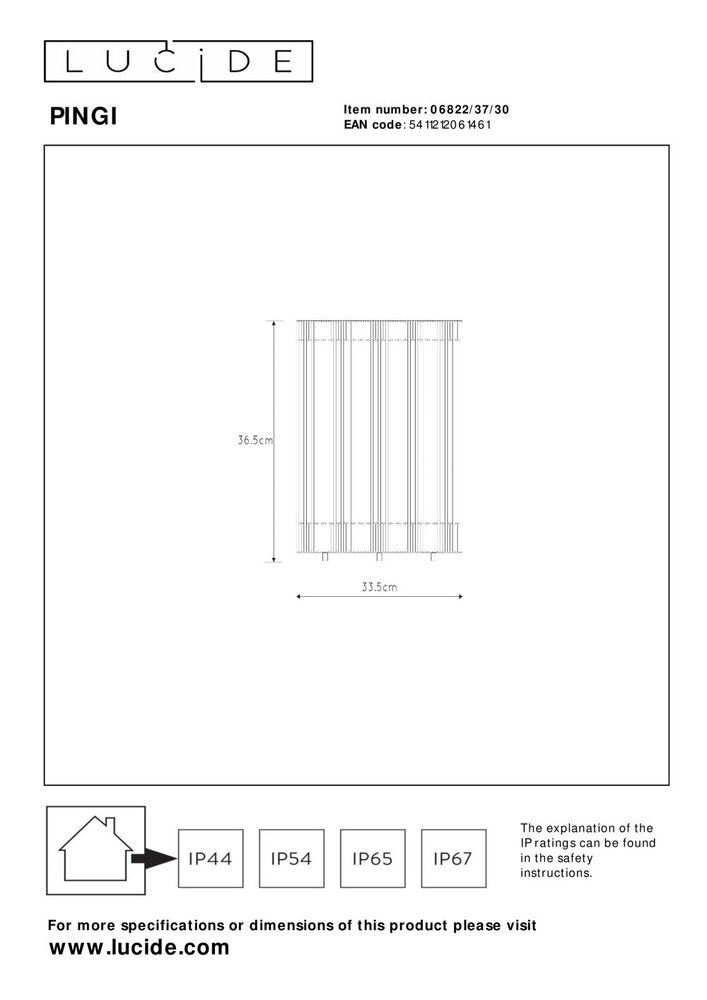 Lucide PINGI - Wiederaufladbare Stehleuchte Innen/Außen - Batterie/Batterie - Ø 33,5 cm - LED 3 StepDim - 1x3W 3000K - IP44 - Schwarz Lucide PINGI - Wiederaufladbare Stehleuchte Innen/Außen - Batterie/Batterie - Ø 33,5 cm - LED 3 StepDim - 1x3W 3000K - IP44 - Schwarz