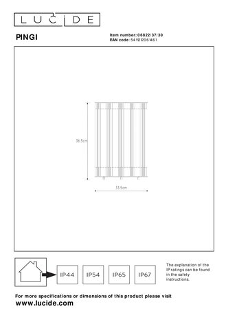 Lucide PINGI - Wiederaufladbare Stehleuchte Innen/Außen - Batterie/Batterie - Ø 33,5 cm - LED 3 StepDim - 1x3W 3000K - IP44 - Schwarz Lucide PINGI - Wiederaufladbare Stehleuchte Innen/Außen - Batterie/Batterie - Ø 33,5 cm - LED 3 StepDim - 1x3W 3000K - IP44 - Schwarz