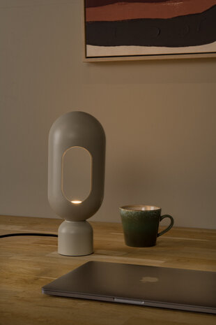 Lucide BARRIS - Tischleuchte - 1xE27 - Taupe Lucide BARRIS - Tischleuchte - 1xE27 - Taupe