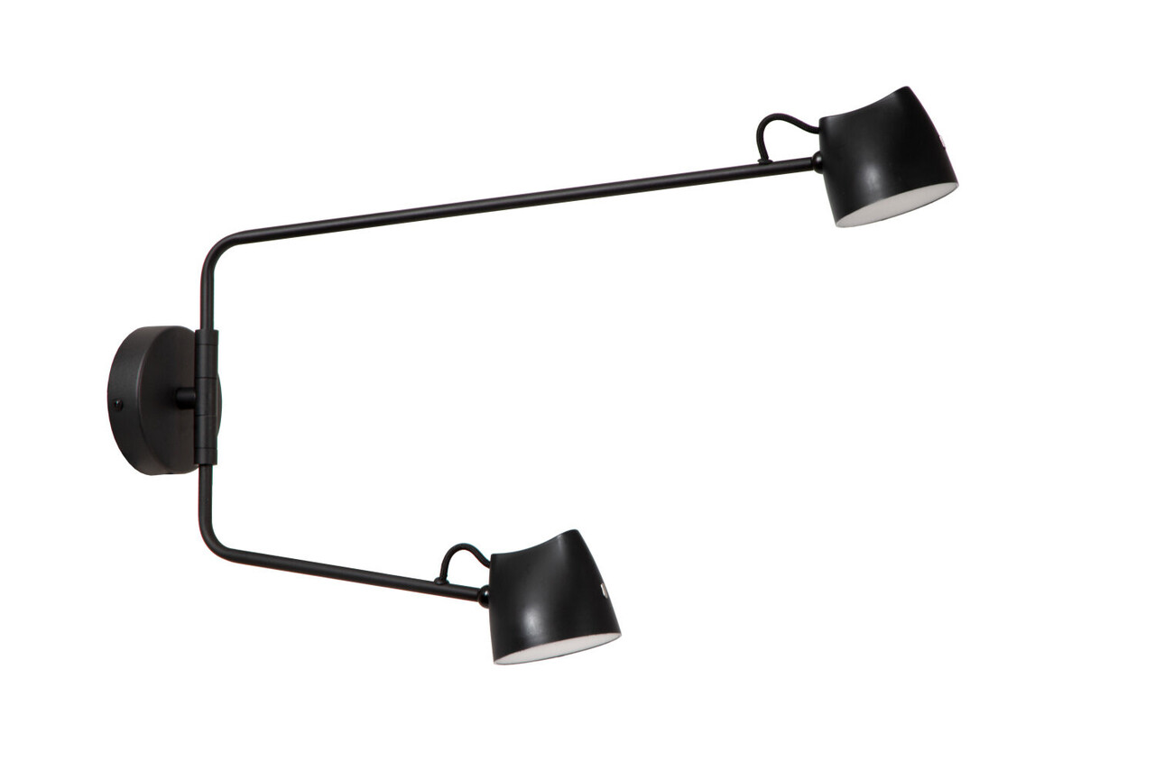 Lucide MILNE - Wandleuchte - LED Dimb. - 2x8W 2700K - Schwarz Lucide MILNE - Wandleuchte - LED Dimb. - 2x8W 2700K - Schwarz