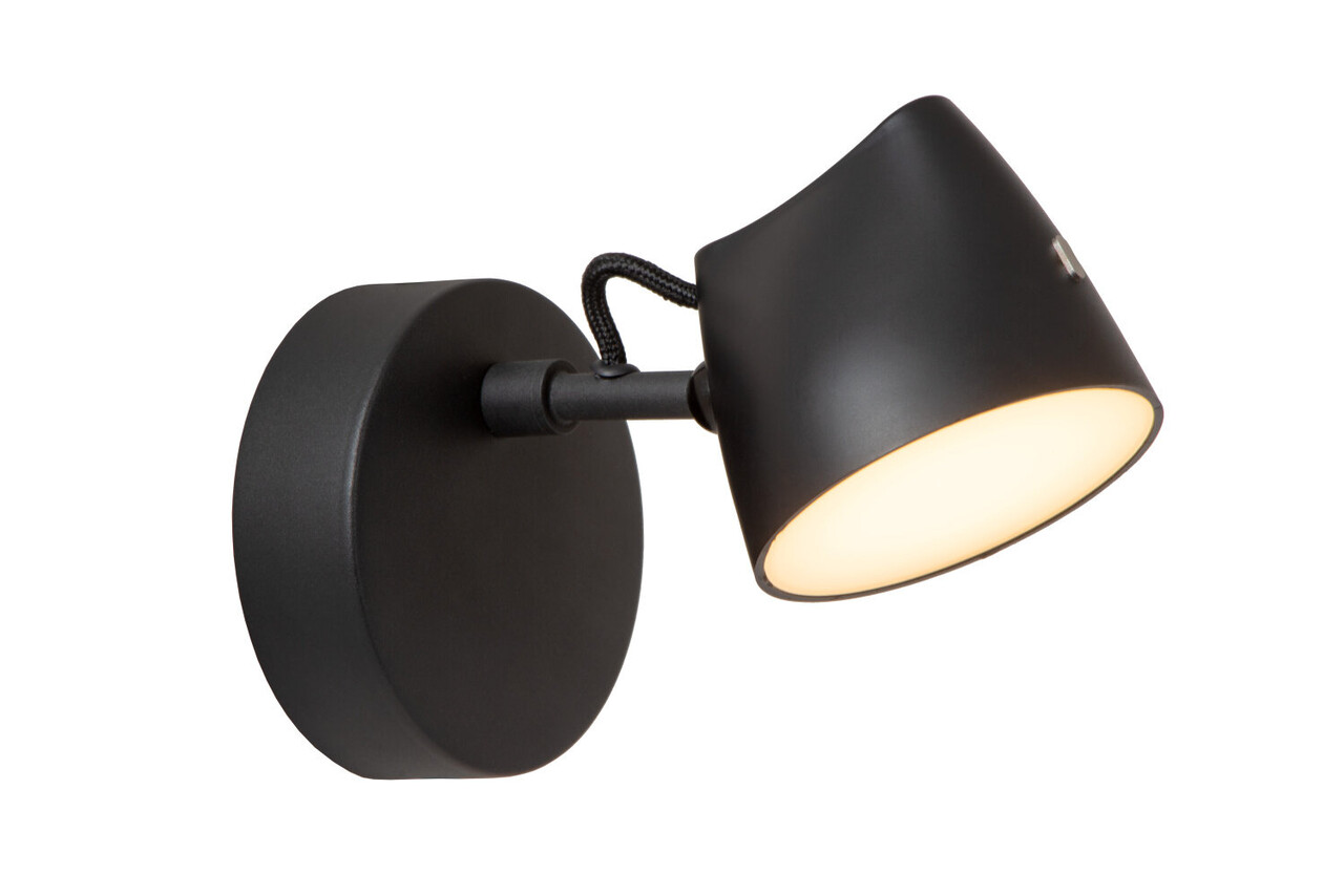 Lucide MILNE - Wandleuchte - LED Dimb. - 1x8W 2700K - Schwarz