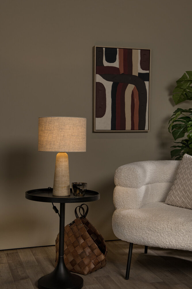 Lucide NIMUE - Tischleuchte - Ø 30 cm - 1xE27 - Taupe Lucide NIMUE - Tischleuchte - Ø 30 cm - 1xE27 - Taupe