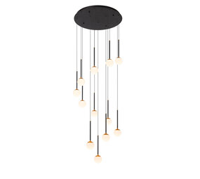 Lucide Premium CALINA - Hängeleuchte - Ø 69,9 cm - LED Dimb. - 12x7,7W 2700K - Schwarz Lucide Premium CALINA - Hängeleuchte - Ø 69,9 cm - LED Dimb. - 12x7,7W 2700K - Schwarz