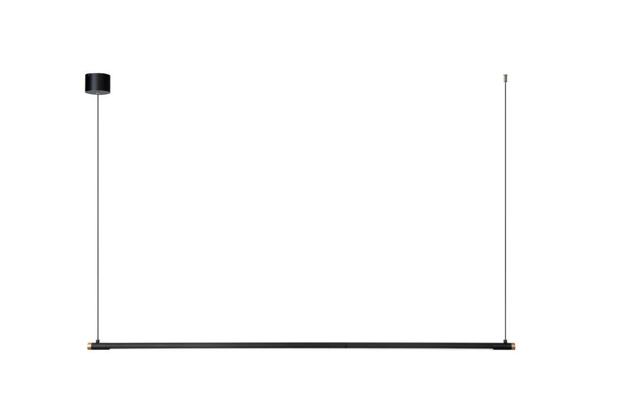 Lucide Premium MARNIK - Hängeleuchte - Ø 2,5 cm - LED Dimb. - CCT - 1x22W 2700K/4000K - Manueller Bewegungssensor - Schwarz