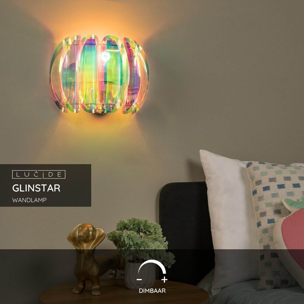 Lucide GLINSTAR - Wandleuchte - 1xE27 - Mehrfarbig