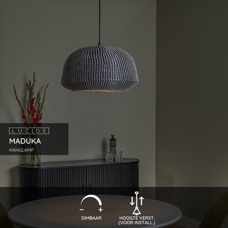 Lucide Premium MADUKA - Hängeleuchte - 1xE27 - Schwarz Lucide Premium MADUKA - Hängeleuchte - 1xE27 - Schwarz