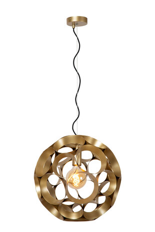 Lucide HANNELORE - Hängeleuchte - Ø 40 cm - 1xE27 - Matt Gold / Messing Lucide HANNELORE - Hängeleuchte - Ø 40 cm - 1xE27 - Matt Gold / Messing