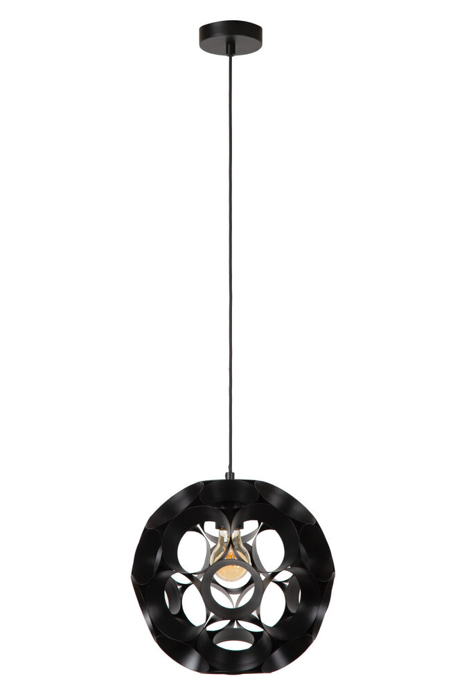 Lucide HANNELORE - Hängeleuchte - Ø 30 cm - 1xE27 - Schwarz Lucide HANNELORE - Hängeleuchte - Ø 30 cm - 1xE27 - Schwarz
