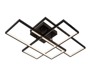 Lucide LOKERO - Deckenleuchte - LED Dimb. - CCT - 1x60W 2700K/4000K - Schwarz Lucide LOKERO - Deckenleuchte - LED Dimb. - CCT - 1x60W 2700K/4000K - Schwarz