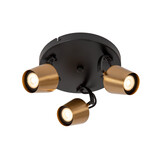 Lucide EMILE - Deckenstrahler - Ø 23 cm - 3xGU10 - Matt Gold / Messing Lucide EMILE - Deckenstrahler - Ø 23 cm - 3xGU10 - Matt Gold / Messing