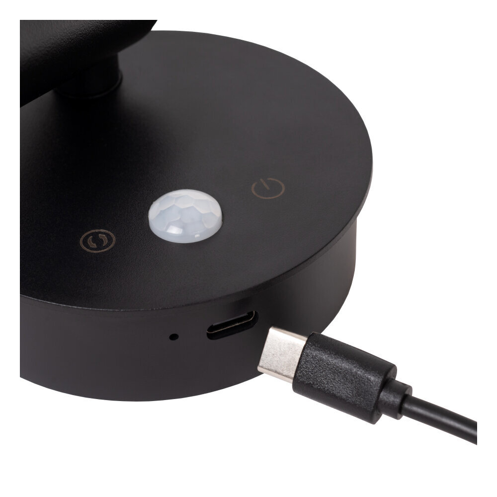 Lucide TONI - Wiederaufladbarer Wandstrahler / Wandleuchte - Batterie / Akku - Ø 8,1 cm - LED Dimb. - CCT - 1x2W 2700K/4000K - Bewegungssensor (schaltbar) - Magnetisch - Schwarz Lucide TONI - Wiederaufladbarer Wandstrahler / Wandleuchte - Batterie / Akku - Ø 8,1 cm - LED Dimb. - CCT - 1x2W 2700K/4000K - Bewegungssensor (schaltbar) - Magnetisch - Schwarz