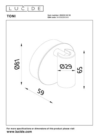 Lucide TONI - Wiederaufladbarer Wandstrahler / Wandleuchte - Batterie / Akku - Ø 8,1 cm - LED Dimb. - CCT - 1x2W 2700K/4000K - Magnetisch - Schwarz Lucide TONI - Wiederaufladbarer Wandstrahler / Wandleuchte - Batterie / Akku - Ø 8,1 cm - LED Dimb. - CCT - 1x2W 2700K/4000K - Magnetisch - Schwarz
