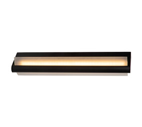 Lucide WANDA - Wandleuchte Bad - LED - 1x15W 3000K - IP44 - Schwarz