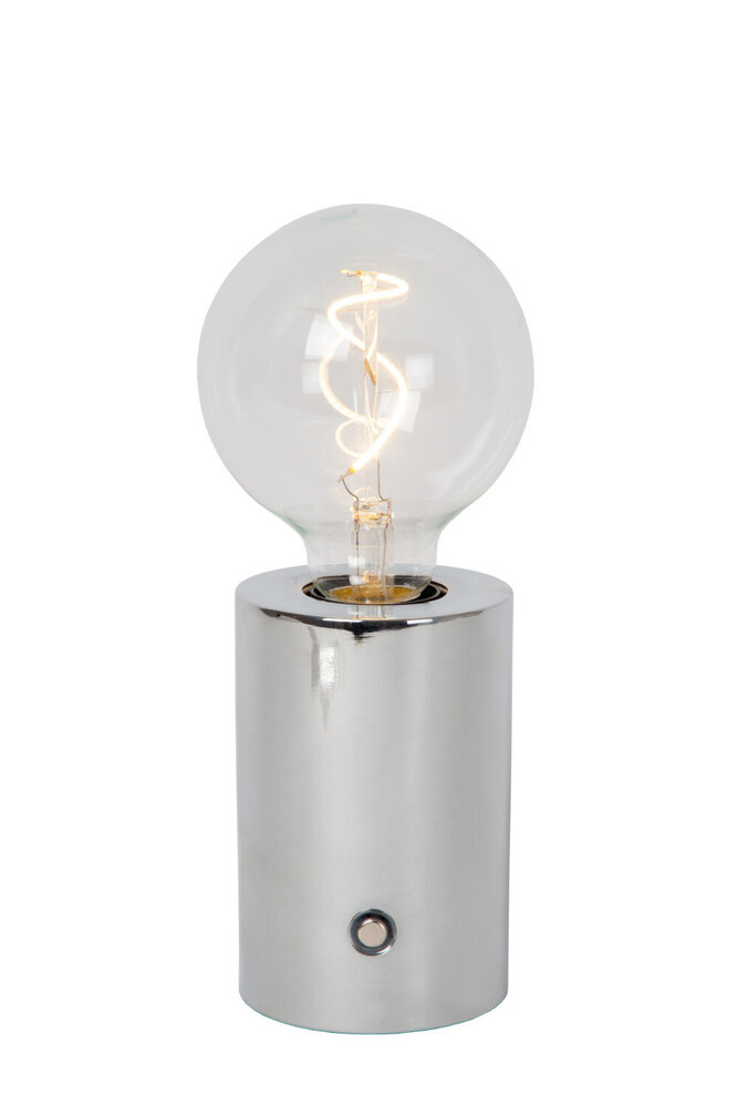 Lucide VIVO - Wiederaufladbare Tischleuchte - Batterie/Batterie - Ø 8 cm - LED Dimb. - E27 - 1x1W 2700K - Chrom Lucide VIVO - Wiederaufladbare Tischleuchte - Batterie/Batterie - Ø 8 cm - LED Dimb. - E27 - 1x1W 2700K - Chrom