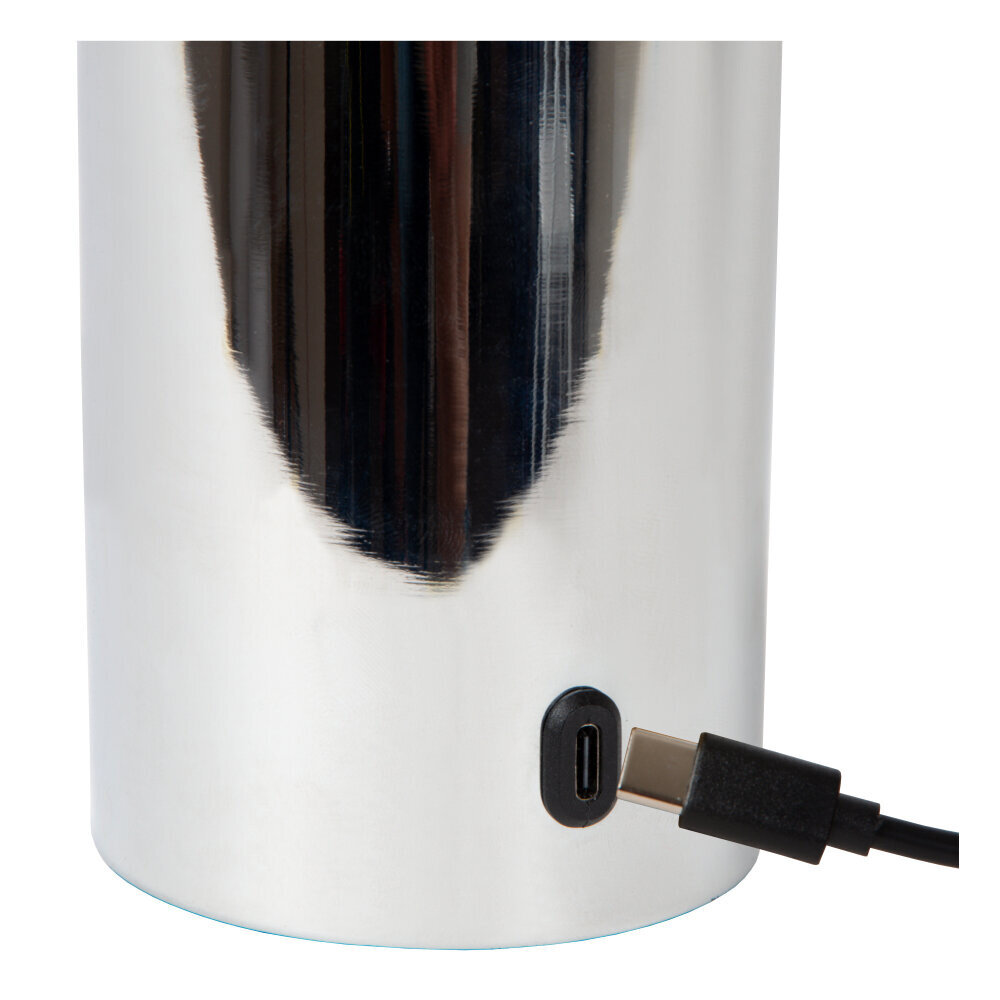 Lucide VIVO - Wiederaufladbare Tischleuchte - Batterie/Batterie - Ø 8 cm - LED Dimb. - E27 - 1x1W 2700K - Chrom Lucide VIVO - Wiederaufladbare Tischleuchte - Batterie/Batterie - Ø 8 cm - LED Dimb. - E27 - 1x1W 2700K - Chrom