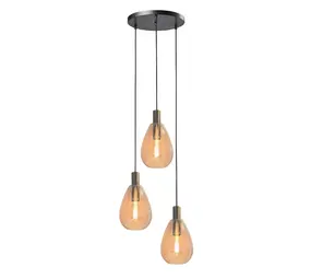 Freelight Hängeleuchte Dorato 3 Licht Ø 35 cm Schwarz Gold Freelight Hängeleuchte Dorato 3 Licht Ø 35 cm Schwarz Gold