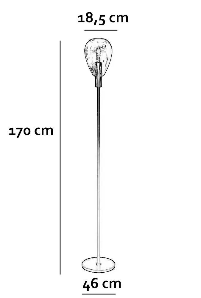 Freelight Stehleuchte Dorato H 170 cm schwarz gold Freelight Stehleuchte Dorato H 170 cm schwarz gold