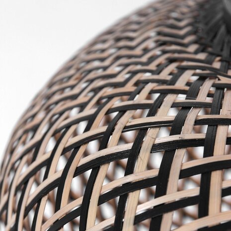 Anne Light & home Hängeleuchte Maze Ø 60 cm Bambus schwarz beige Anne Light & home Hängeleuchte Maze Ø 60 cm Bambus schwarz beige