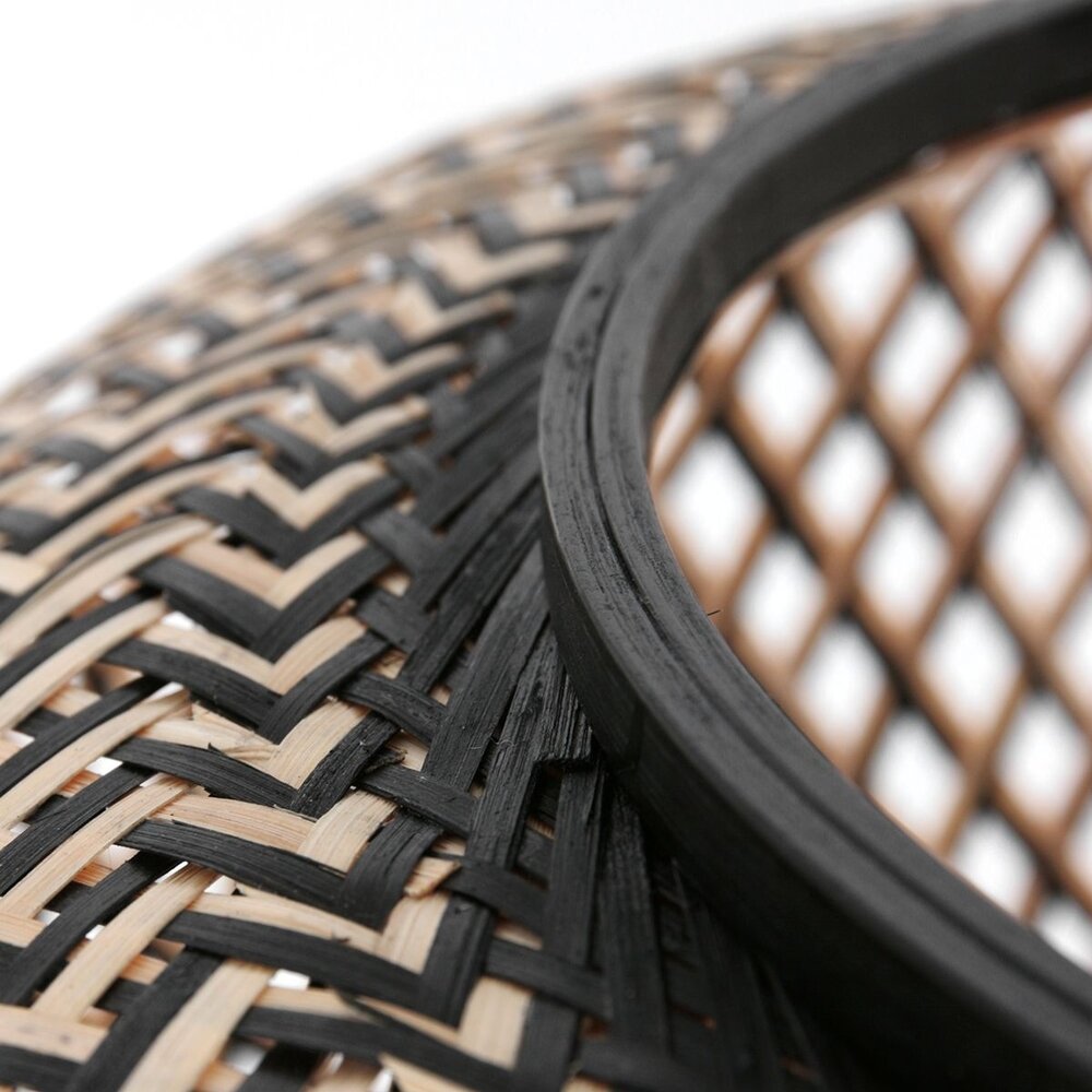 Anne Light & home Hängeleuchte Maze Ø 60 cm Bambus schwarz beige Anne Light & home Hängeleuchte Maze Ø 60 cm Bambus schwarz beige