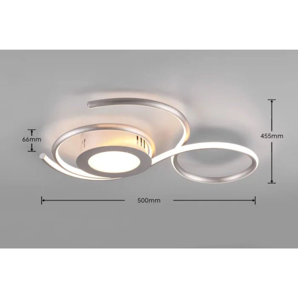 Trio Leuchten Deckenleuchte Jive L 50 cm Chrom matt Trio Leuchten Deckenleuchte Jive L 50 cm Chrom matt