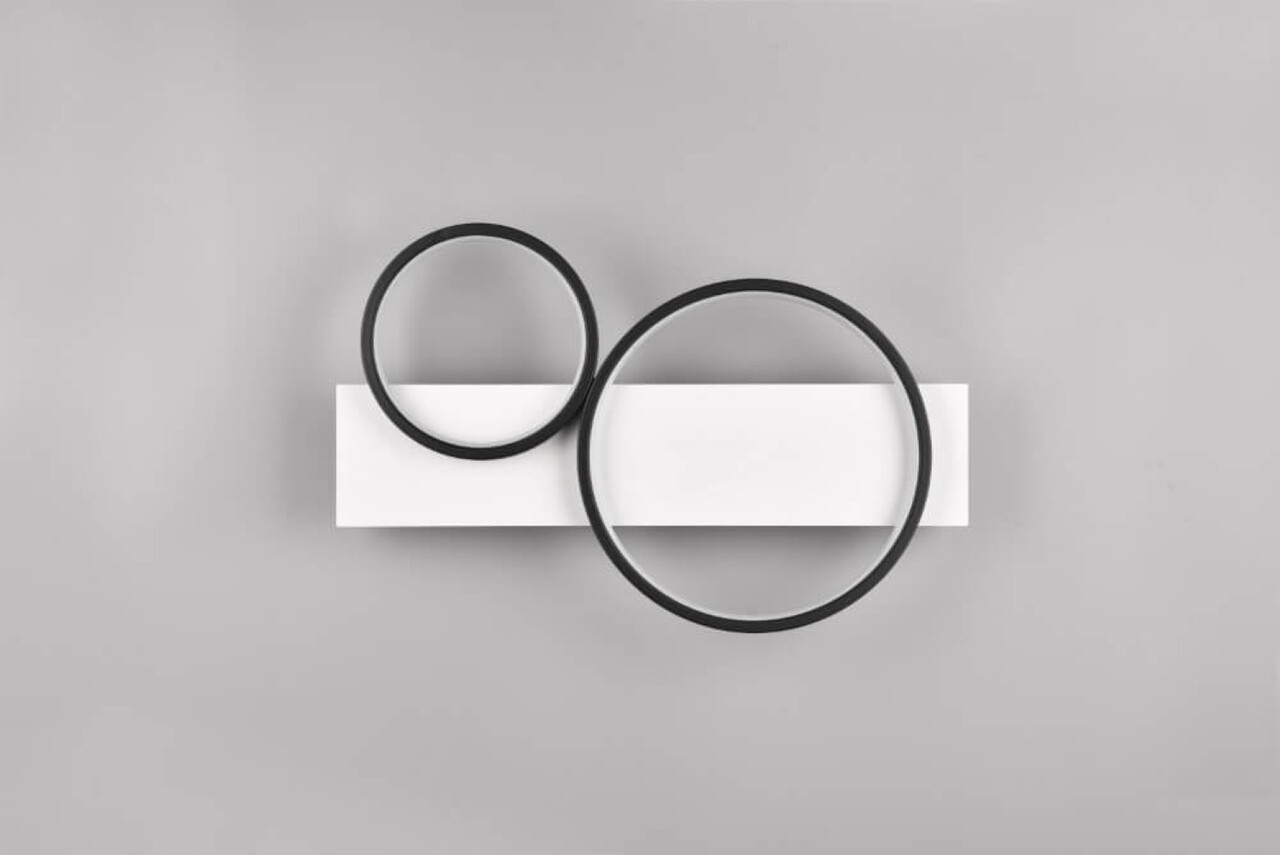 Trio Leuchten Deckenleuchte Medera 2 Licht L 54 cm weiß schwarz Trio Leuchten Deckenleuchte Medera 2 Licht L 54 cm weiß schwarz