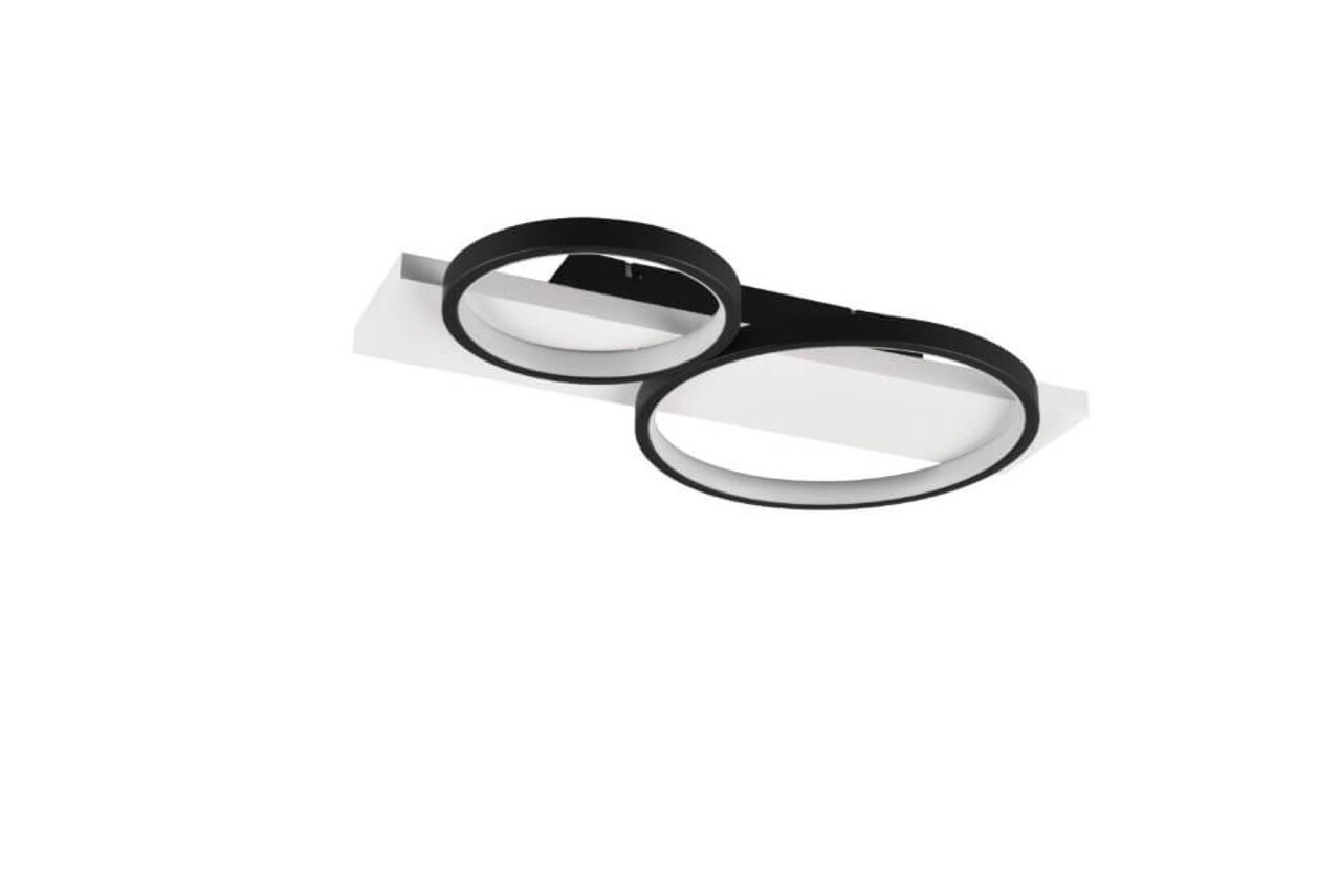 Trio Leuchten Deckenleuchte Medera 2 Licht L 54 cm weiß schwarz Trio Leuchten Deckenleuchte Medera 2 Licht L 54 cm weiß schwarz