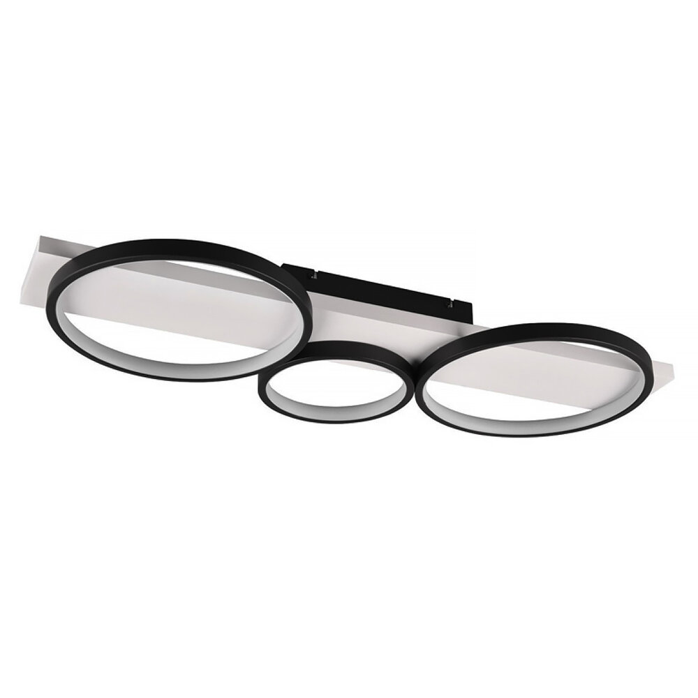 Trio Leuchten Deckenleuchte Medera 3-Licht L 80 cm weiß schwarz Trio Leuchten Deckenleuchte Medera 3-Licht L 80 cm weiß schwarz