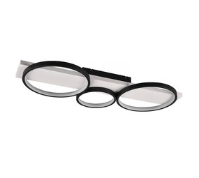 Trio Leuchten Deckenleuchte Medera 3-Licht L 80 cm weiß schwarz Trio Leuchten Deckenleuchte Medera 3-Licht L 80 cm weiß schwarz