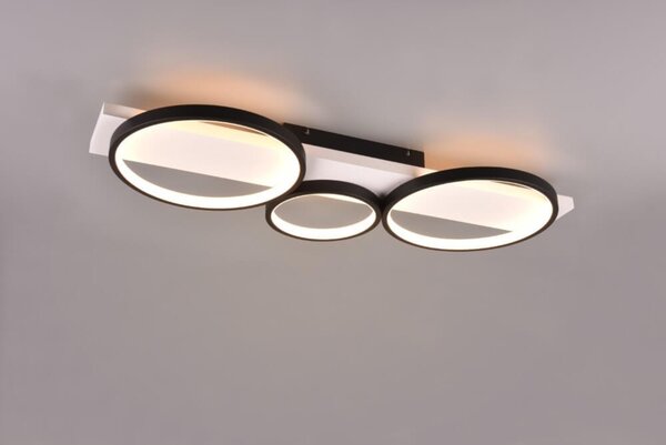 Trio Leuchten Deckenleuchte Medera 3-Licht L 80 cm weiß schwarz Trio Leuchten Deckenleuchte Medera 3-Licht L 80 cm weiß schwarz