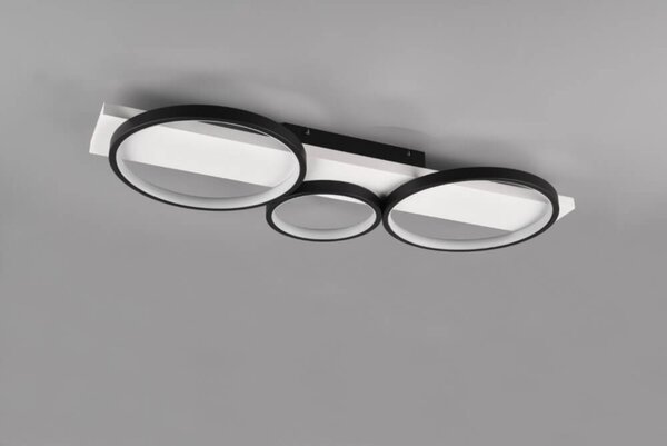 Trio Leuchten Deckenleuchte Medera 3-Licht L 80 cm weiß schwarz Trio Leuchten Deckenleuchte Medera 3-Licht L 80 cm weiß schwarz