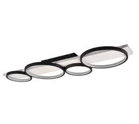 Trio Leuchten Deckenleuchte Medera 4-Licht L 100 cm weiß schwarz Trio Leuchten Deckenleuchte Medera 4-Licht L 100 cm weiß schwarz