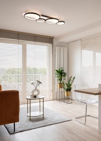 Trio Leuchten Deckenleuchte Medera 4-Licht L 100 cm weiß schwarz Trio Leuchten Deckenleuchte Medera 4-Licht L 100 cm weiß schwarz