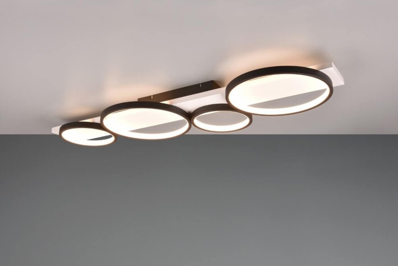 Trio Leuchten Deckenleuchte Medera 4-Licht L 100 cm weiß schwarz Trio Leuchten Deckenleuchte Medera 4-Licht L 100 cm weiß schwarz
